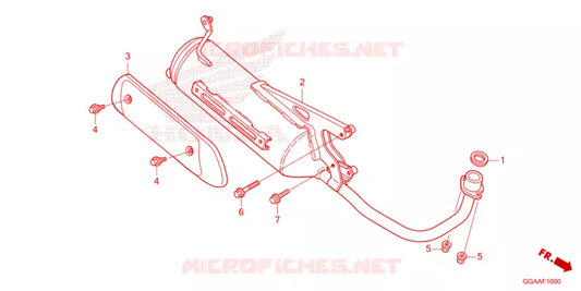 OEM Honda GET 50 silencieux d'echappement